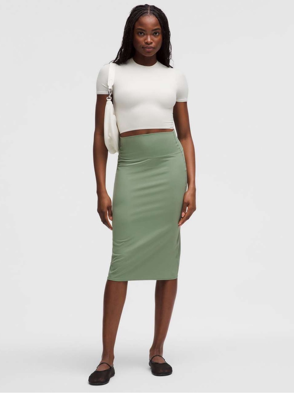 Lululemon Nulu Slim-Fit High-Rise Midi Skirt - Desert Green - Large
